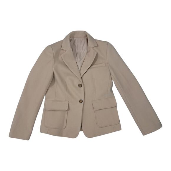 Women’s Light Tan Blazer Size S Office Workwear Classic Suit Jacket Clean Soft - Picture 2 of 9